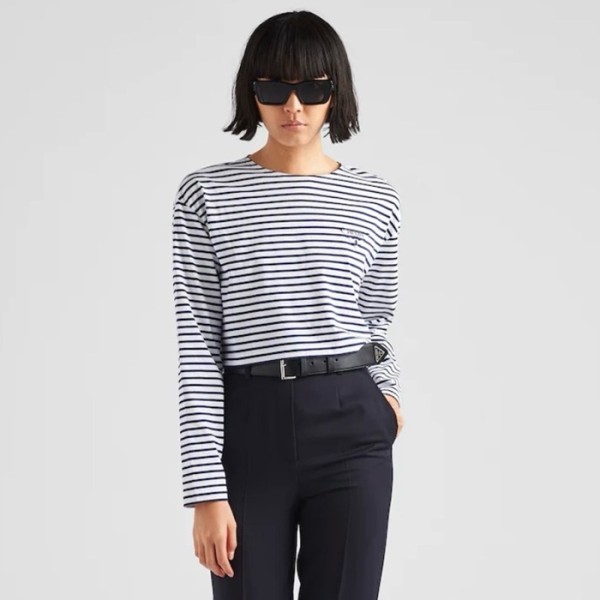 ❤프라다 여성 블루 맨투맨 - Prada Womens Blue Tshirts - prc411x