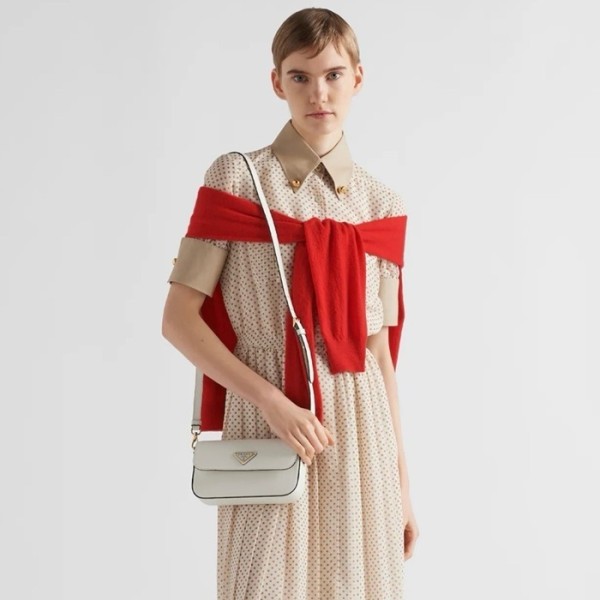 ❤프라다 여성 화이트 사피아노 숄더백 1BD356 - Prada Womens Saffiano Shoulder Bag - prb1596x