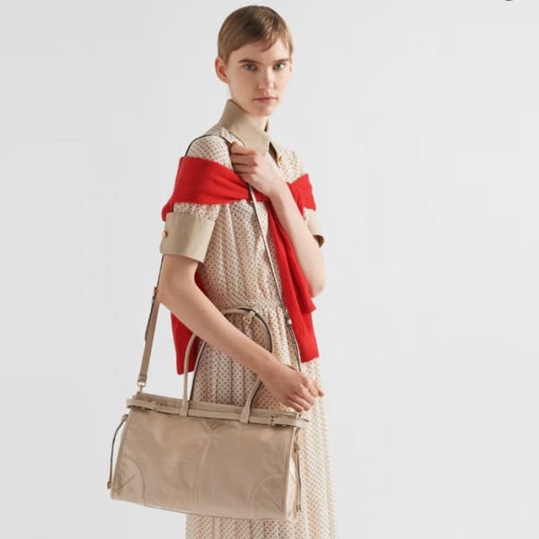 ❤프라다 여성 베이지 럭스 소프트 백 - Prada Womens Beige LuxSoft Bag - prb1603x