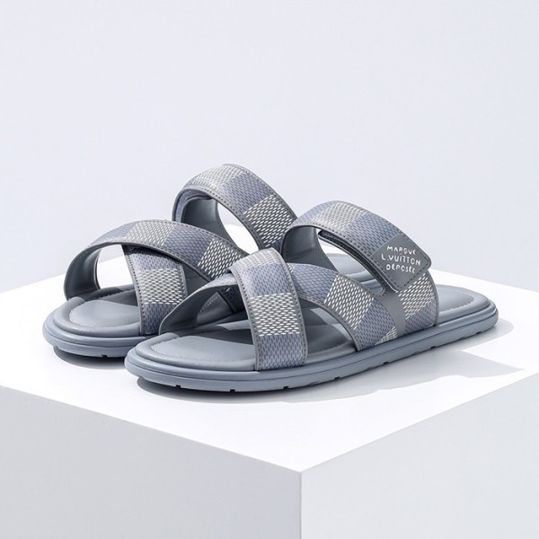 ❤루이비통 남성 그레이 슬리퍼 - Louis vuitton Mens Gray Slippers - lvs593x