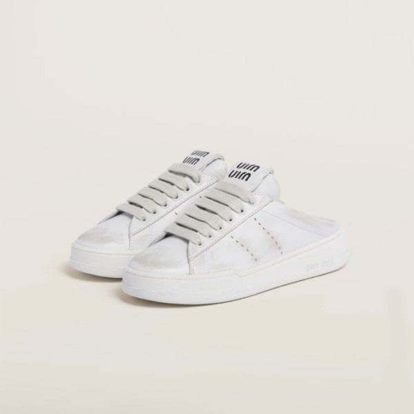 ❤미우미우 여성 화이트 스니커즈 - Miumiu Womens White Sneakers - mis599x