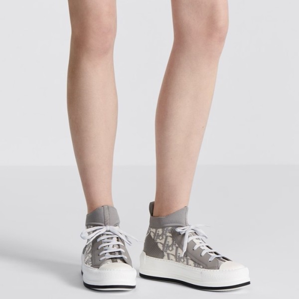 ❤디올 여성 그레이 하이탑 스니커즈 - Dior Womens Gray Sneakers - dis607x