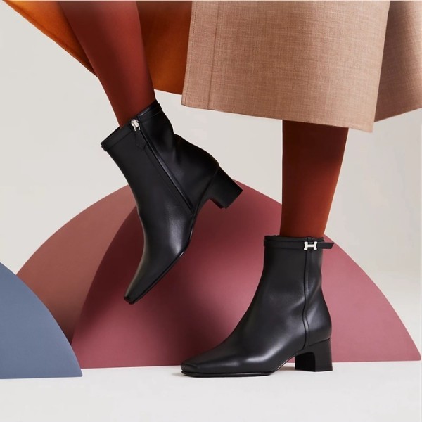 ❤에르메스 여성 블랙 미들 부츠 - Hermes Womens Hommage Boots - hes626x