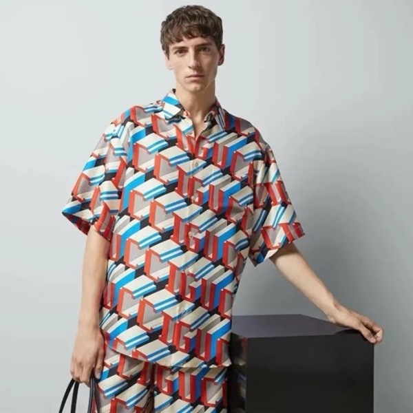 ❤구찌 남성 아이보리 반팔 셔츠 - Gucci Mens Ivory Shirts - guc368x