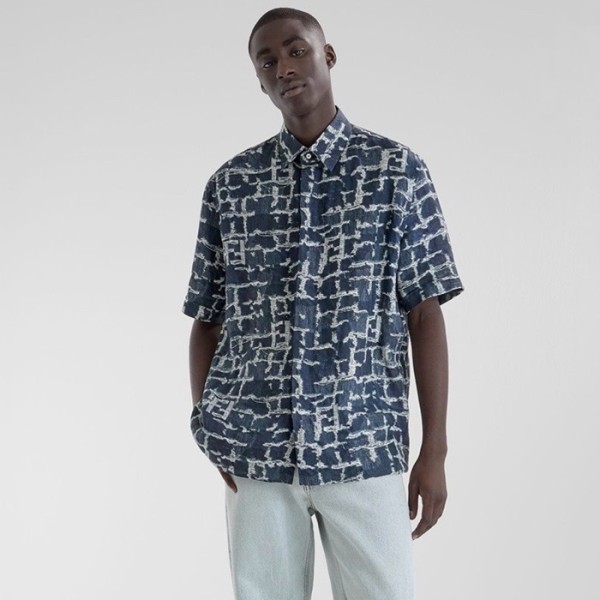 ❤펜디 남성 블랙 반팔 셔츠 - Fendi Mens Black Shirts - fec637x