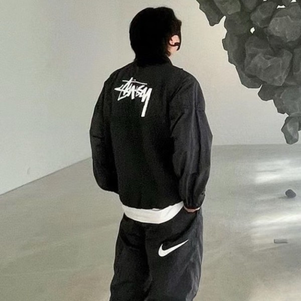 ❤스터시 x 나이키 남성 블랙 자켓 - Stussy x Nike Mens Black Jackets - stc720x