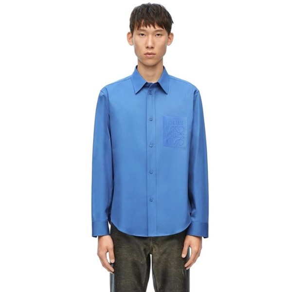 ❤로에베 남성 블루 셔츠 - Loewe Mens Blue Shirts - loc337x