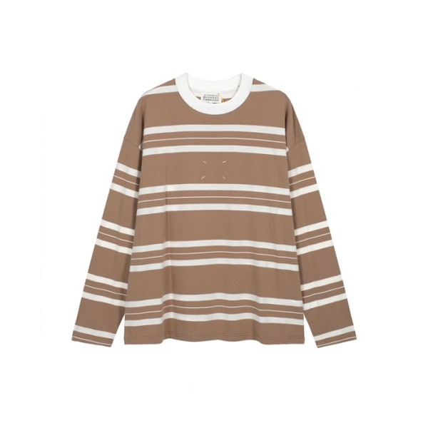 ❤메종 마르지엘라 남성 카멜 긴팔티 - Maison Margiela Mens Camel Tshirts - mac782x