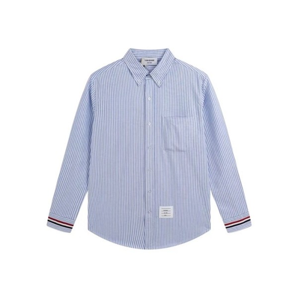 ❤톰브라운 남성 블루 셔츠 - Thom Browne Mens Blue Tshirts - thc61x