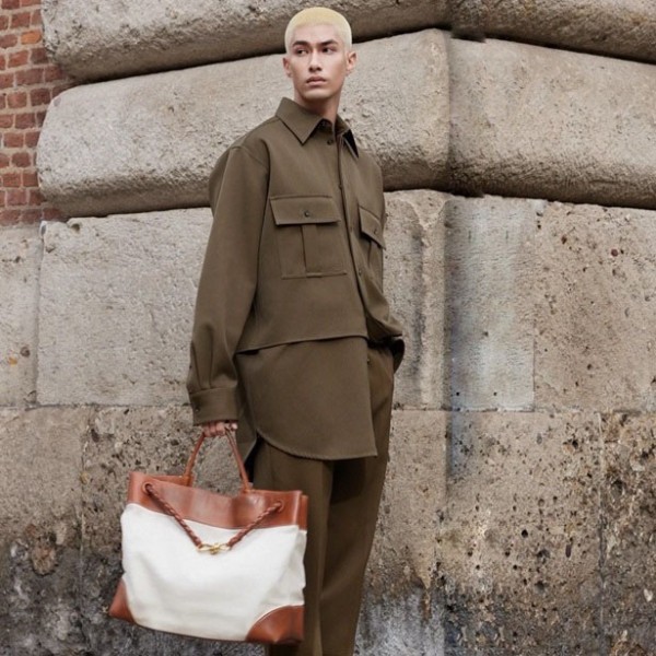 ❤보테가베네타 남/녀 베이지 안디아모 백 - Bottega Veneta Unisex Andiamo - bvb1953x