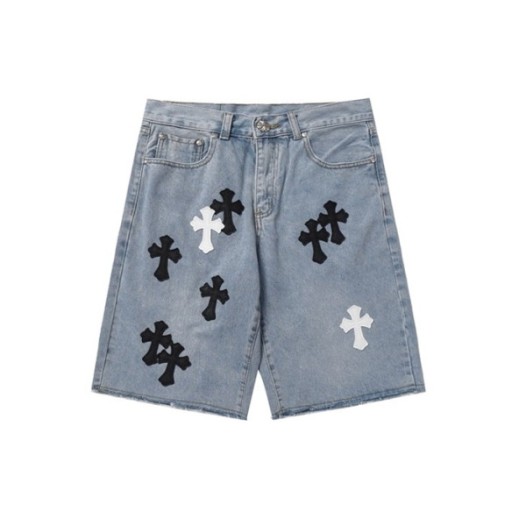 ❤크롬하츠 남성 블루 반바지 - Chrom Hearts Blue Half-pants - chc790x