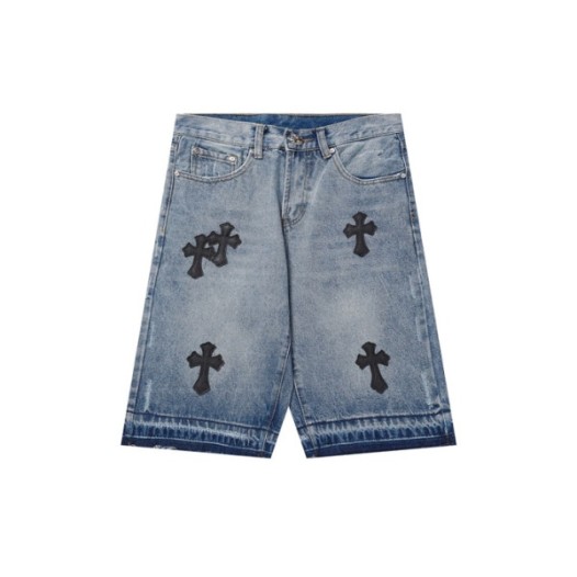 ❤크롬하츠 남성 블루 반바지 - Chrom Hearts Blue Half-pants - chc794x