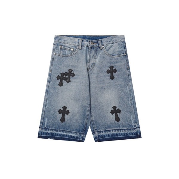 ❤크롬하츠 남성 블루 반바지 - Chrom Hearts Blue Half-pants - chc794x