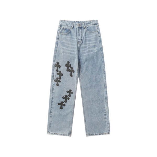 ❤크롬하츠 남성 블루 청바지 - Chrom Hearts Mens Blue Jeans - chc798x