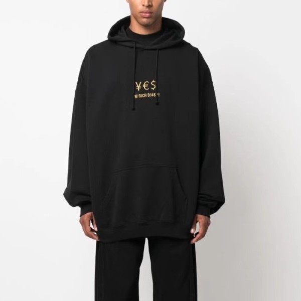 ❤베트멍 남/녀 블랙 후드티 - Vetements Unisex Black Hoodie - vec813x