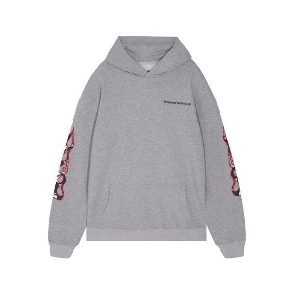 ❤크롬하츠 남성 그레이 후드티 - Chrom hearts Mens Gray Hoodie - chc822x