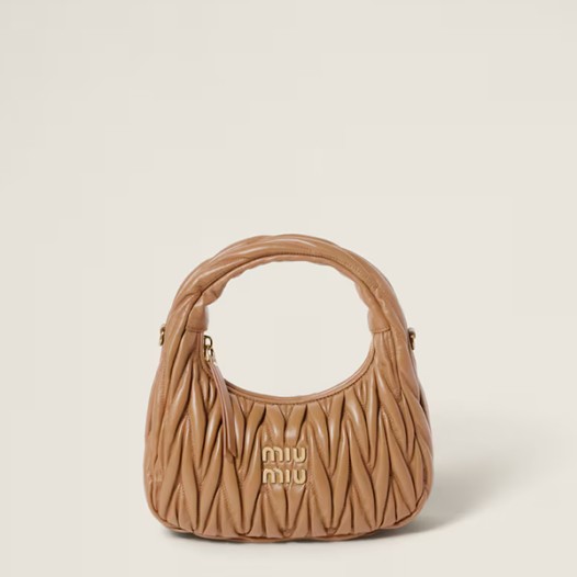 ★미우미우 여성 완더 마테라쎄 호보 백 스몰 - Miumiu Womens Wander Matelasse Hobo Bag