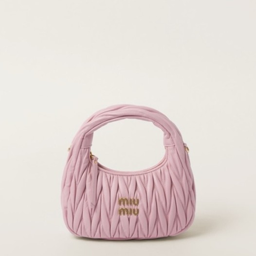 ★미우미우 여성 완더 마테라쎄 호보 백 스몰 - Miumiu Wander Matelasse Hobo Bag