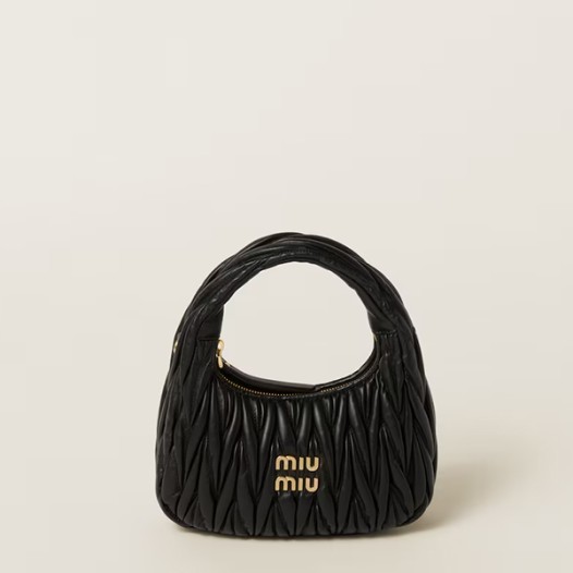 ★미우미우 여성 완더 마테라쎄 호보 백 스몰 - Miumiu Wander Matelasse Hobo Bag