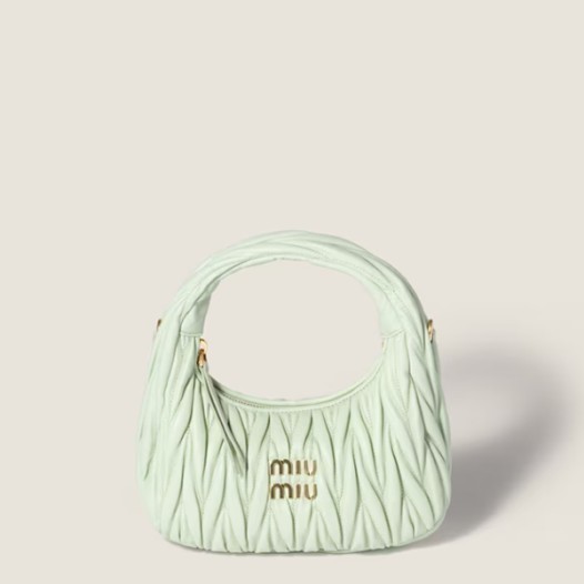 미우미우 여성 완더 마테라쎄 호보 백 스몰 - Miumiu Womens Wander Matelasse Hobo Bag