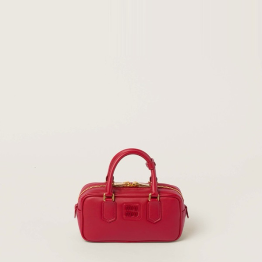 ❤미우미우 여성 레드 아르카디 볼링백 - Miumiu Womens Arcadie Bag - mib1980x