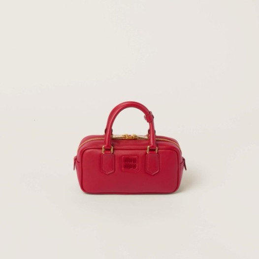 ❤미우미우 여성 레드 아르카디 볼링백 - Miumiu Womens Arcadie Bag - mib1980x