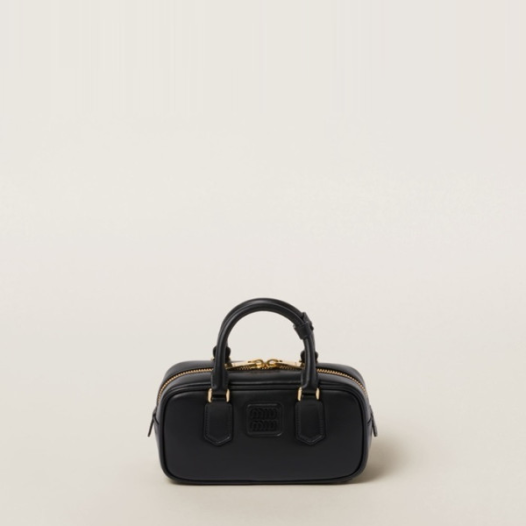 ❤미우미우 여성 블랙 아르카디 볼링백 - Miumiu Womens Arcadie Bag - mib1983x