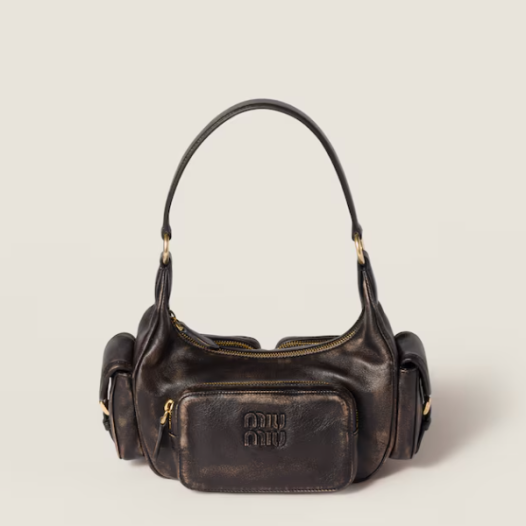 ★미우미우 여성 나파 가죽 포켓 백 - Miumiu Womens Hobo Bag