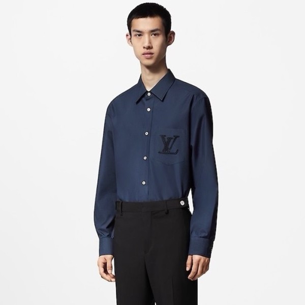 ❤루이비통 남성 네이비 셔츠 - Louis vuitton Mens Navy Shirts - lvc874x