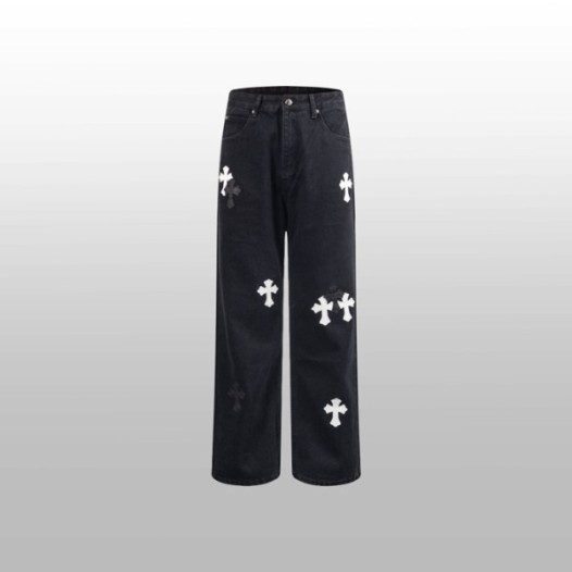 ❤크롬하츠 남성 블랙 청바지 - Chrom Hearts Mens Black Jeans - ch885x