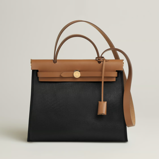 매장판 에르메스 여성 에르백 Zip 31 백 Noir Écru Nature - Hermes Womens Herbag Zip 31 Bag