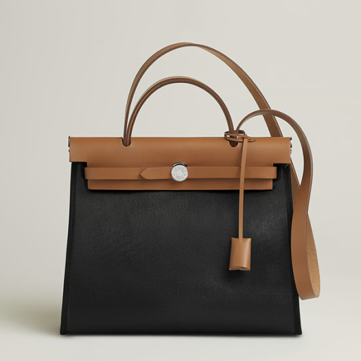 매장판 에르메스 여성 에르백 Zip 31 백 Noir Écru Nature - Hermes Womens Herbag Zip 31 Bag