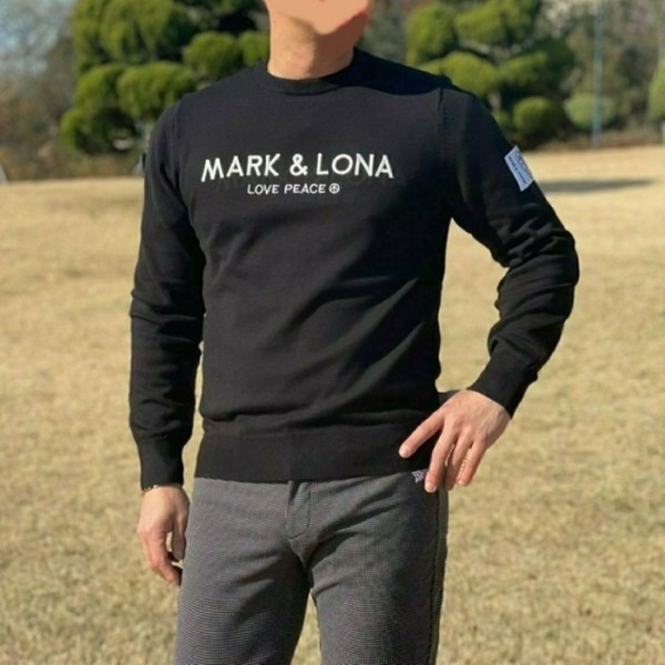 ❤[MARK & RONA] 마크앤로나 남성 와펜 라운드 스웨터 - gol71x