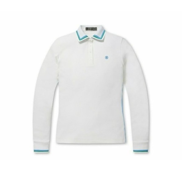 ❤[G/FORE] 지포어 여성 투톤 컬러 Pique 폴로 티셔츠 - gol74x