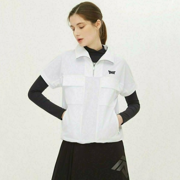 ❤PXG 여성 숏 슬리브 우븐 반팔티 - gol97x