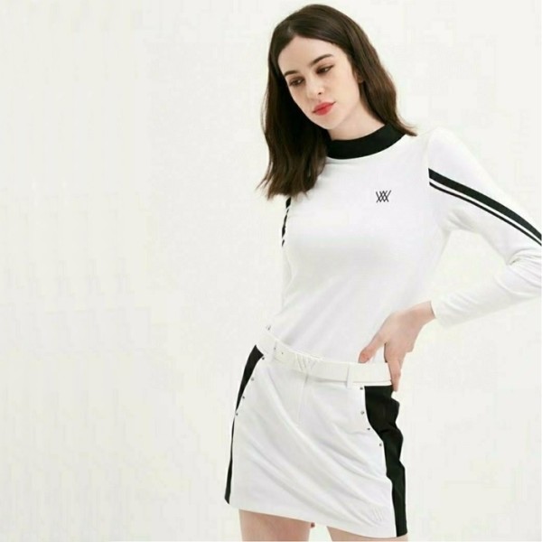 ❤[ANEWGOLF] 어뉴골프 여성 하프 넥 티셔츠 - gol129x