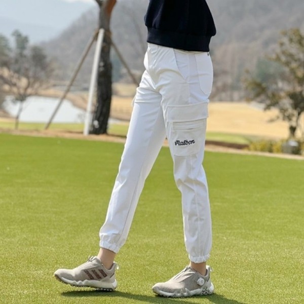 ❤[MALBON] 말본 여성 치노 조거 하이 웨이스트 팬츠 - gol144x