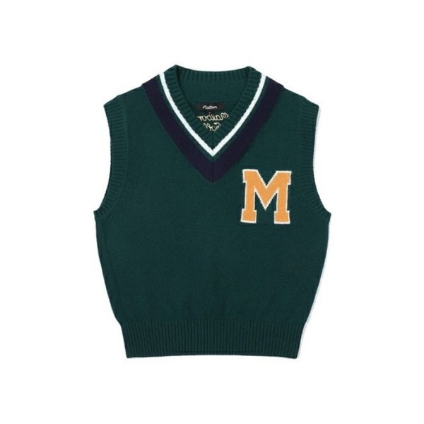 ❤[MALBON] 말본 여성 M 스크립트 니트 베스트 - gol146x