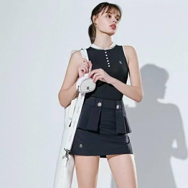 ❤[FairLiar] 페어라이어 여성 플랫 하이웨이스트 스커트 - gol162x