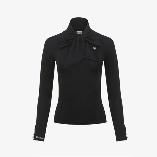 ❤[FairLiar] 페어라이어 여성 리본 포인트 롱슬리브 티셔츠 - gol163x