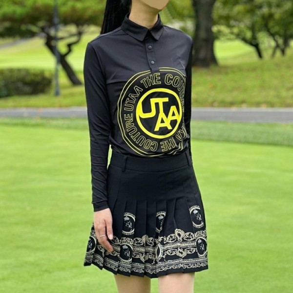 ❤[UTAA] 유타 여성 서클 엠블럼 폴로 롱슬리브 - gol169x