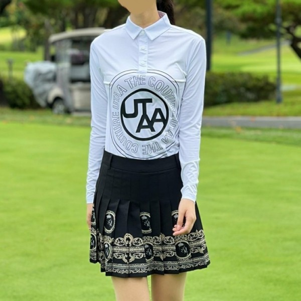 ❤[UTAA] 유타 여성 서클 엠블럼 폴로 롱슬리브 - gol170x