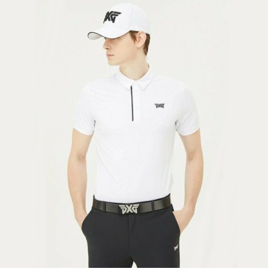 ❤PXG 남성 썸머 솔리드 에센셜 쇼츠슬리브 티셔츠- gol253x