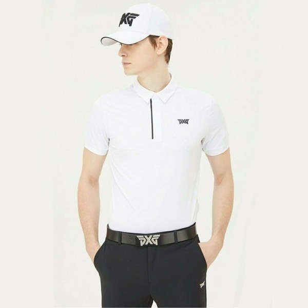 ❤PXG 남성 썸머 솔리드 에센셜 쇼츠슬리브 티셔츠- gol253x