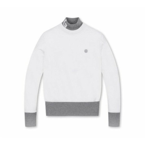 ❤[G/FORE] 지포어 여성 프론트-백 컬러 매칭 넥 스웨터 - gol319x