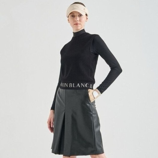 ❤[LANVIN BLANC] 랑방블랑 여성 페이크 레더 발수 쇼츠 - gol326x