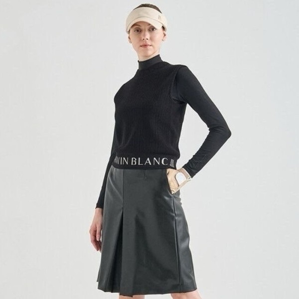 ❤[LANVIN BLANC] 랑방블랑 여성 페이크 레더 발수 쇼츠 - gol326x