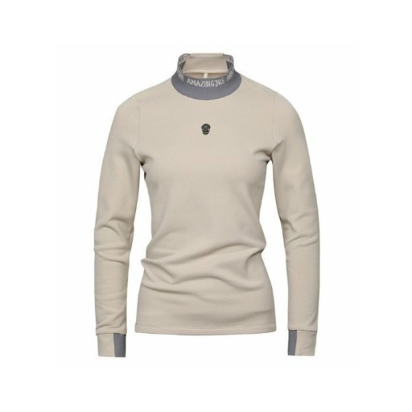 ❤[AMAZINGCRE] 어메이징크리 여성 에어로 다이나믹 아코디오 하이넥 티셔츠 - gol332x