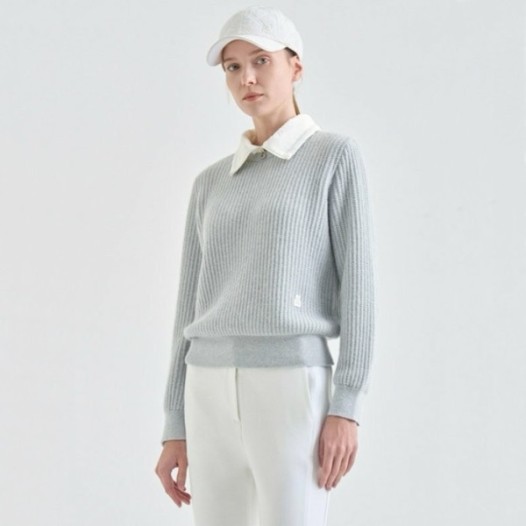 ❤[LANVIN BLANC] 랑방블랑 여성 인타르시아 니트 탑 - gol337x