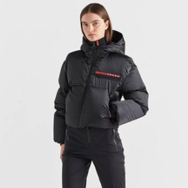 ❤프라다 여성 크롭 테크니컬 다운 자켓 - Prada Womens Black Down Padding- prc901x